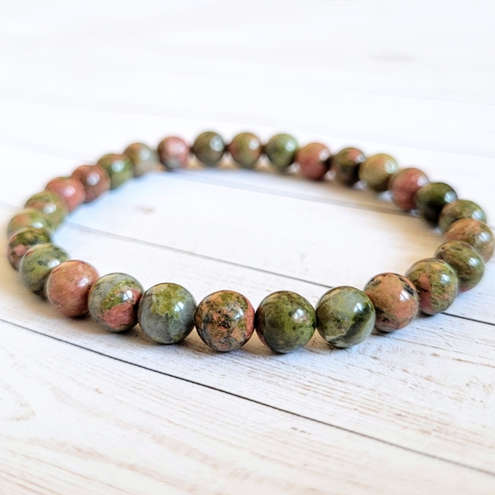 Unakite Gemstone Bracelet